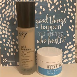 No 7 foundation calico & R&F lip renewing serum